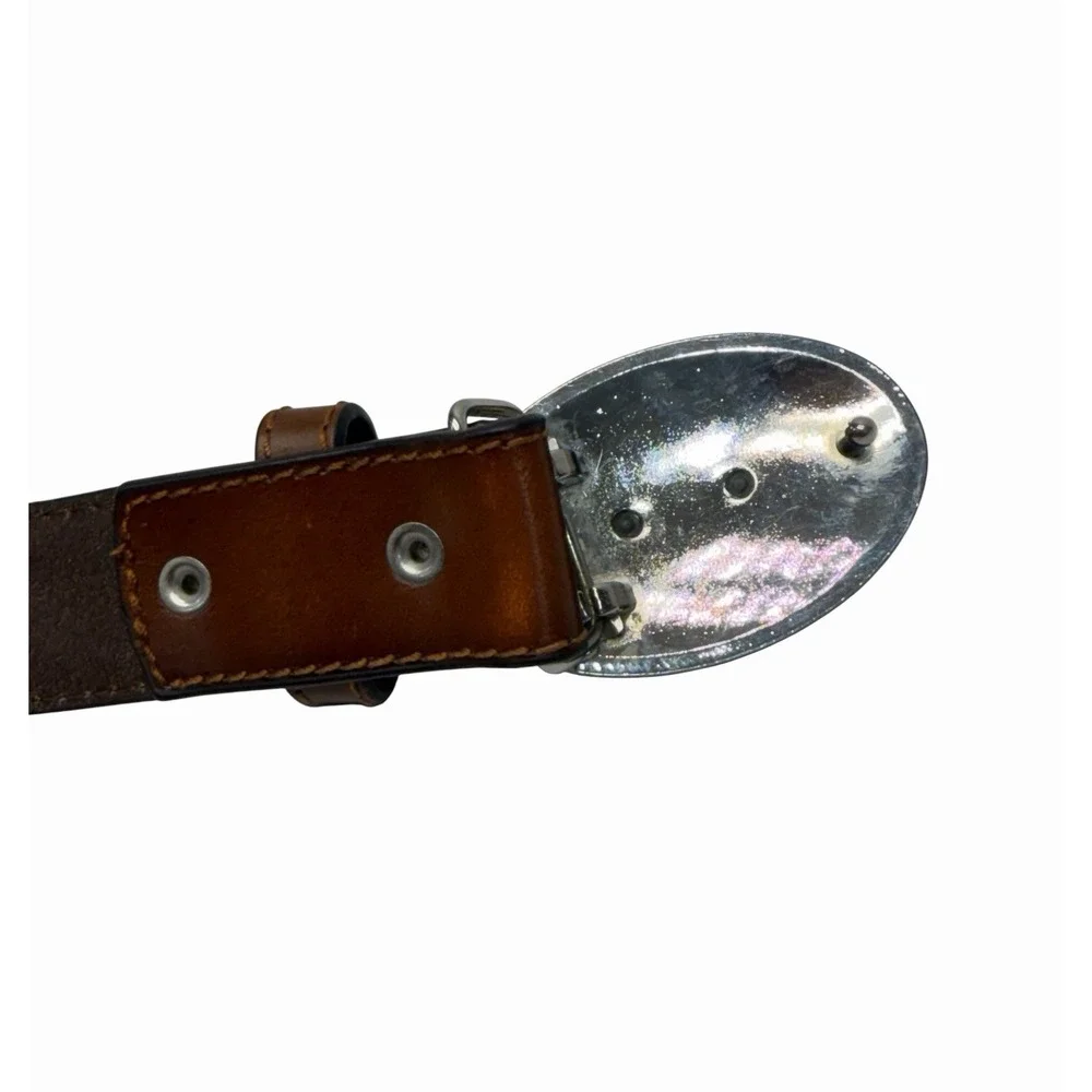 Nocona Western Boys Belt Bull Rider Belt Buckle Brown Size 18